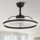 preview thumbnail 105 of 118, 20"/24"/72" Oaks Aura Cotti Low Profile Dimmable Smart Ceiling Fan with Lights 6-Speed Flush Mount Modern Remote Downrod - 24inch-Black