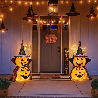 2PCS 3ft Halloween Collasipble Lighted Pumpkin Decoration - Bed Bath & Beyond - 43091241