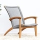 preview thumbnail 1 of 7, Cambridge Casual Dunham Teak Wood Outdoor Adirondack Chairs Natural Teak/Gray Woven Polyrope 