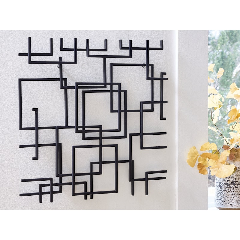 Signature Design by Ashley Aadanton Black Wall Decor - 26" W x 1.5" D x 26" H