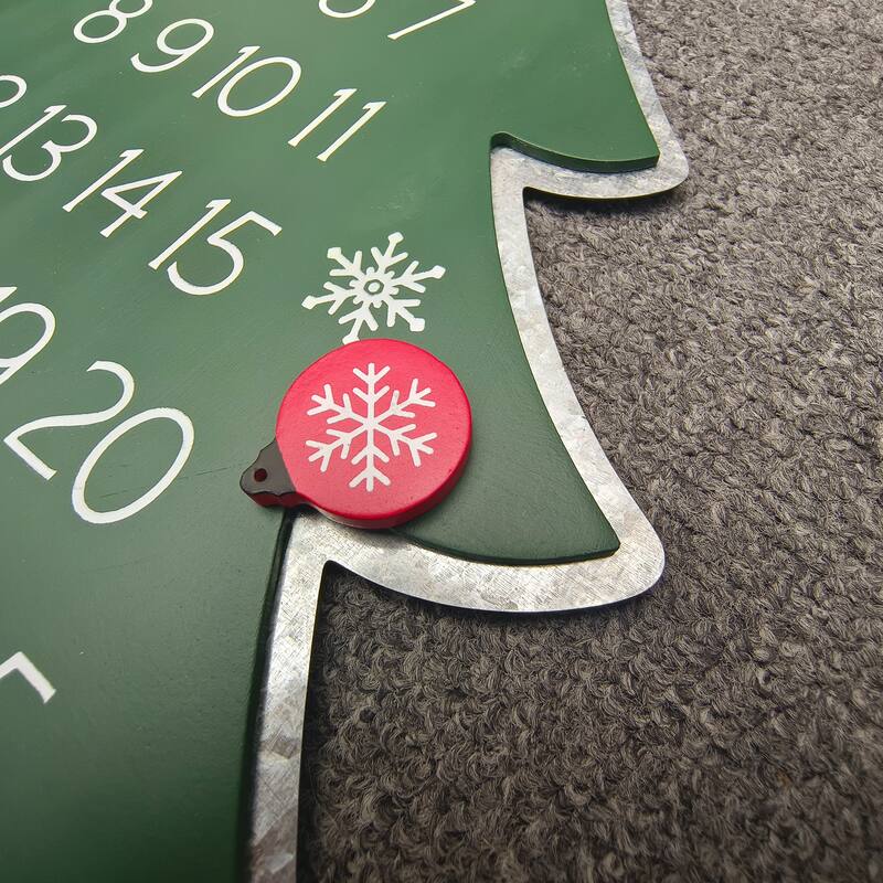 Christmas Tree Countdown Sign with Magnets,Advent Calendar Wall Decor - 17.13 X 12.5