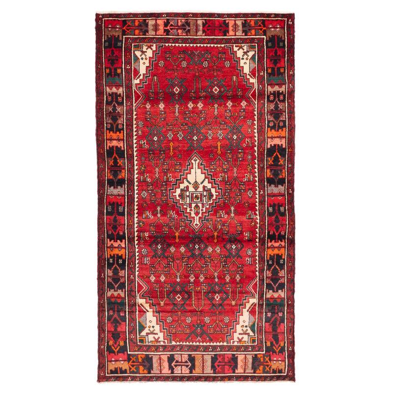 ECARPETGALLERY Hand-knotted Andelz Red Wool Rug - 4'5 x 8'2