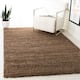 SAFAVIEH Laguna Shag Verdiana Solid Color 2-inch Thick Shag Rug - 3' x 5' - Taupe