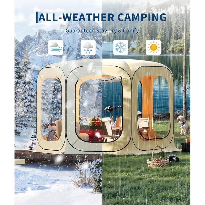 Outdoor 12x12 Ft Instant Pop Up Canopy Tent for Patio, Backyard, Deck - N/A