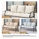 preview thumbnail 33 of 31, Outdoor Patio Metal 74" W Sofa/ 50" W Loveseat with Cushions