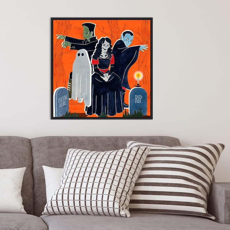 Amanti Art Graveyard Gang I Framed Canvas Wall Art