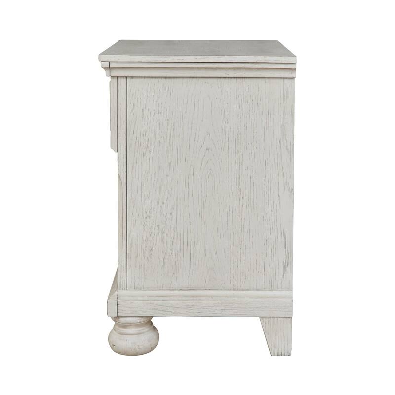White 1 Drawer 22 in. W Nightstand with Sturdy Hardware and Ample Storage