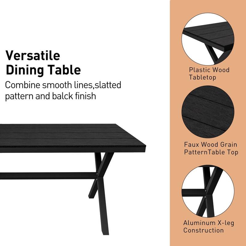 Clihome 5 Piece Outdoor Patio Aluminum Dining Set