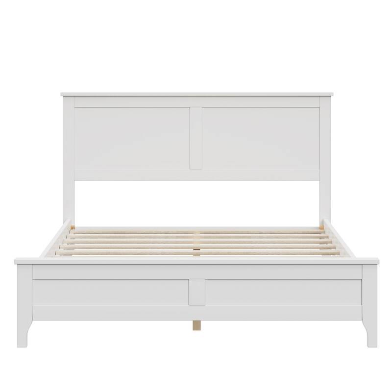 Modern Solid Wood Full Size Platform Bed