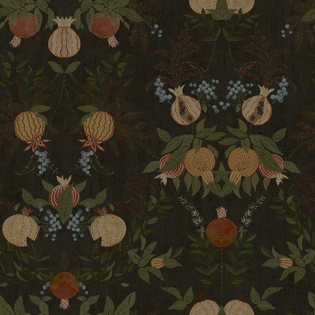 Chris Loves Julia x NuWallpaper Melograno Cinder Peel and Stick Wallpaper