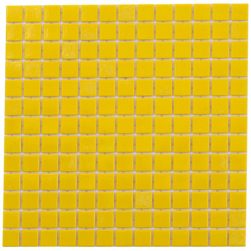 Apollo tile 12" x 12" Dune Glossy Lemon Yellow Glass Tile (20 sq ft/case) - 20 Pack