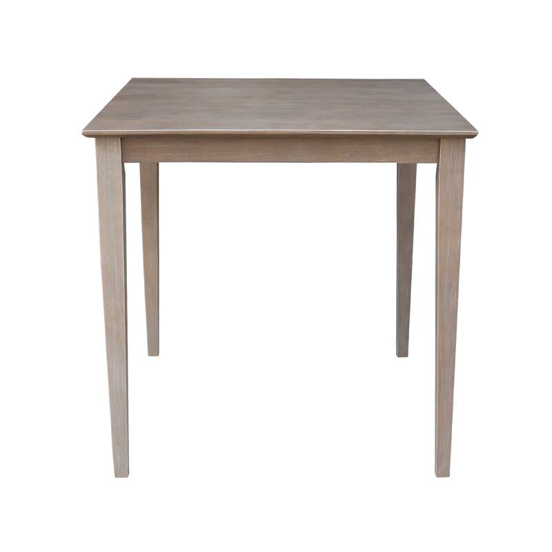 Solid Wood 36" x 36" Table in Washed Gray Taupe - washed gray taupe - washed gray taupe