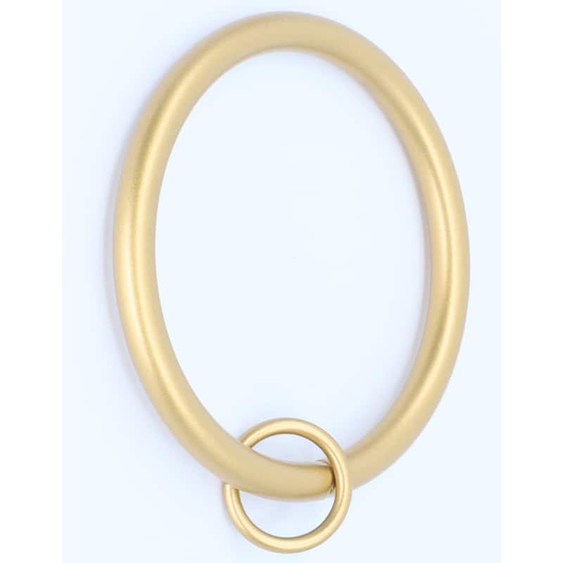 Meriville 2-Inch Inner Diameter Metal Flat Curtain Rings with Eyelets