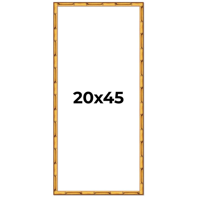 20x45 Frame Gold Bamboo Picture Frame Modern Photo Frame Includes UV Acrylic Shatter Guard Front Acid Free Foam Backing Board