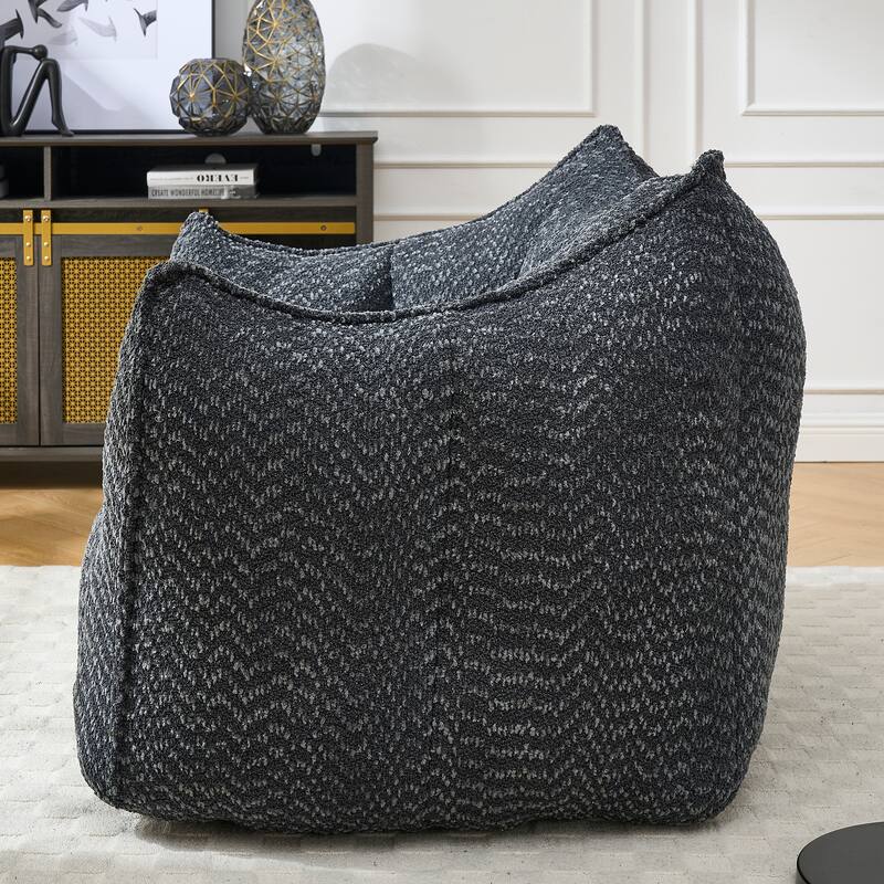 Chenille Lounge Chair with Armrests