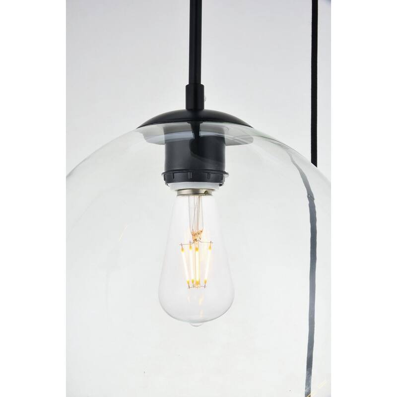 Dangling 3-light Clear Glass 20-inch Pendant