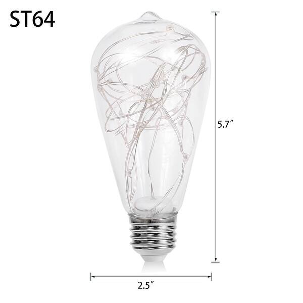 2 Watt ST64 LED E26/Medium (Standard) Base Fairy Light Bulb - N/A - Bed ...