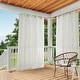 preview thumbnail 79 of 128, ATI Home Indoor/Outdoor Solid Cabana Grommet Top Curtain Panel Pair 54X120 - Vanilla
