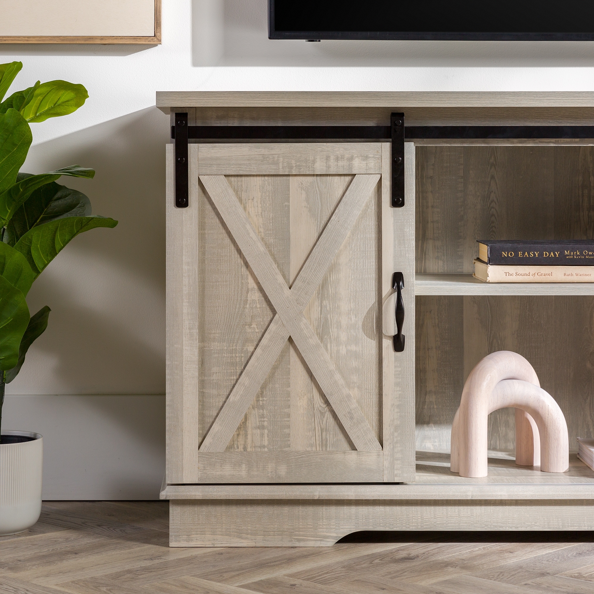 The gray barn wind shop gap sliding barn door console