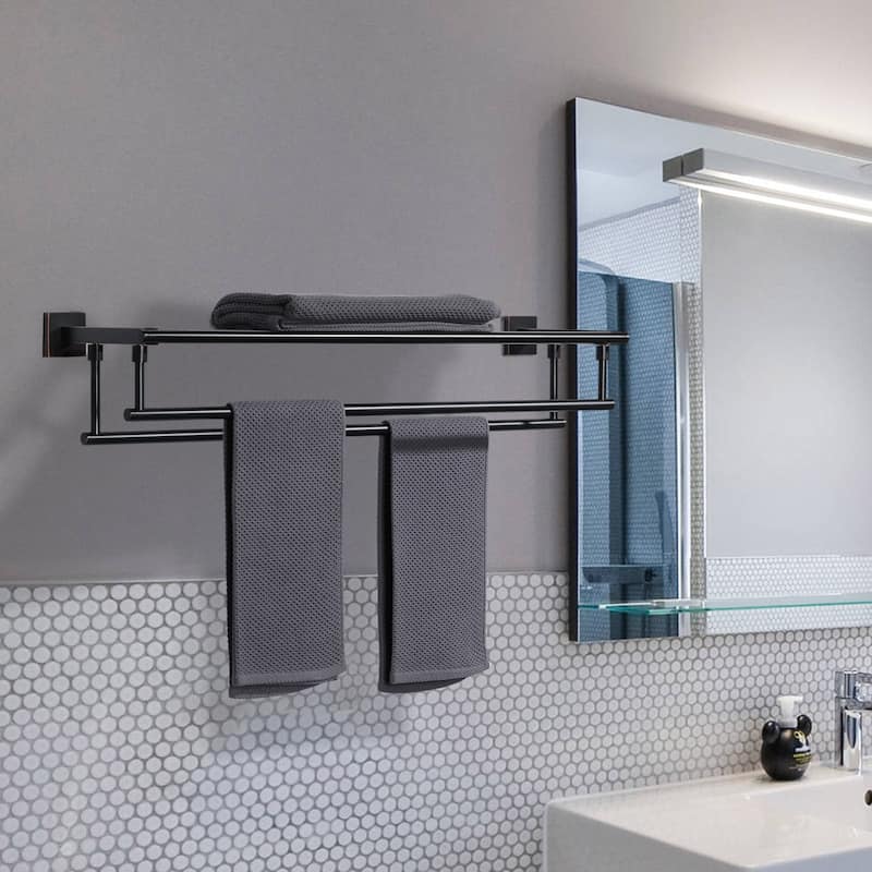 Two Towel Holders Wall mounted Towel Rack