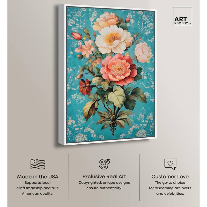 Floral Azure Ascent II Canvas by Art Remedy