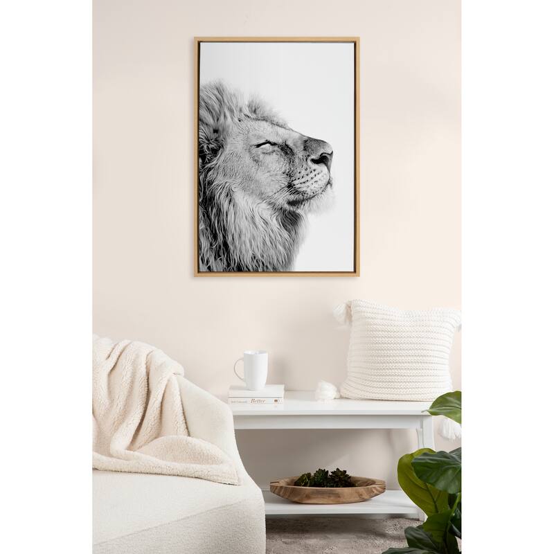 Kate and Laurel Sylvie Self Actualizing Lion Canvas by Amy Peterson