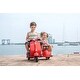 preview thumbnail 15 of 13, Retro Style Kids Electric Motorcycle with Dual Seats LED Lights and Anti Rollover Frame for Outdoor Play and Gifting