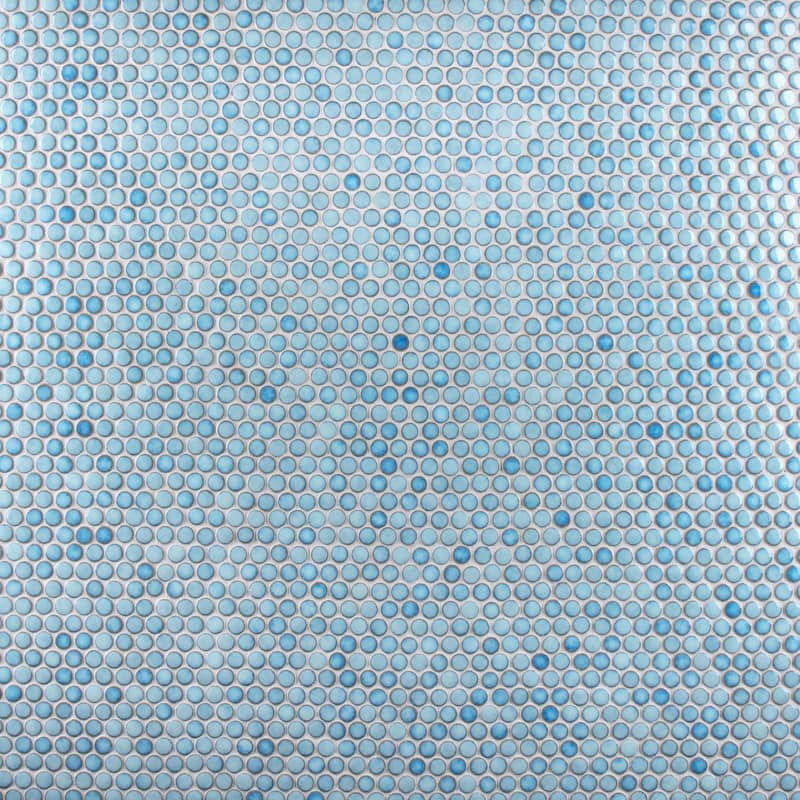 Merola Tile Hudson Penny Round Marine 11-7/8" x 12-5/8" Porcelain Floor and Wall Tile