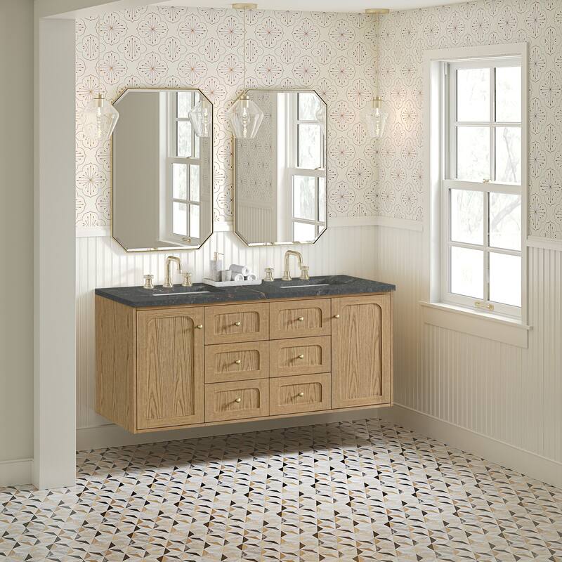 James Martin Vanities 545-V60D-3PBL Laurent 60" Free Standing Double