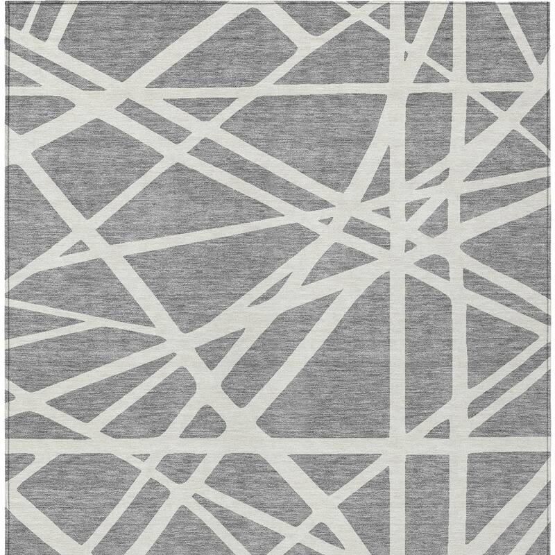 HomeRoots Geometric Transitional Rectangle Outdoor Rug