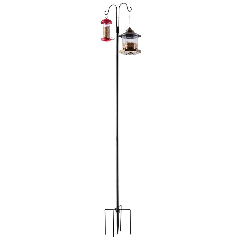 Double Shepherds Hook 8 Pack 76 Inch Heavy Duty Bird Feeder Pole