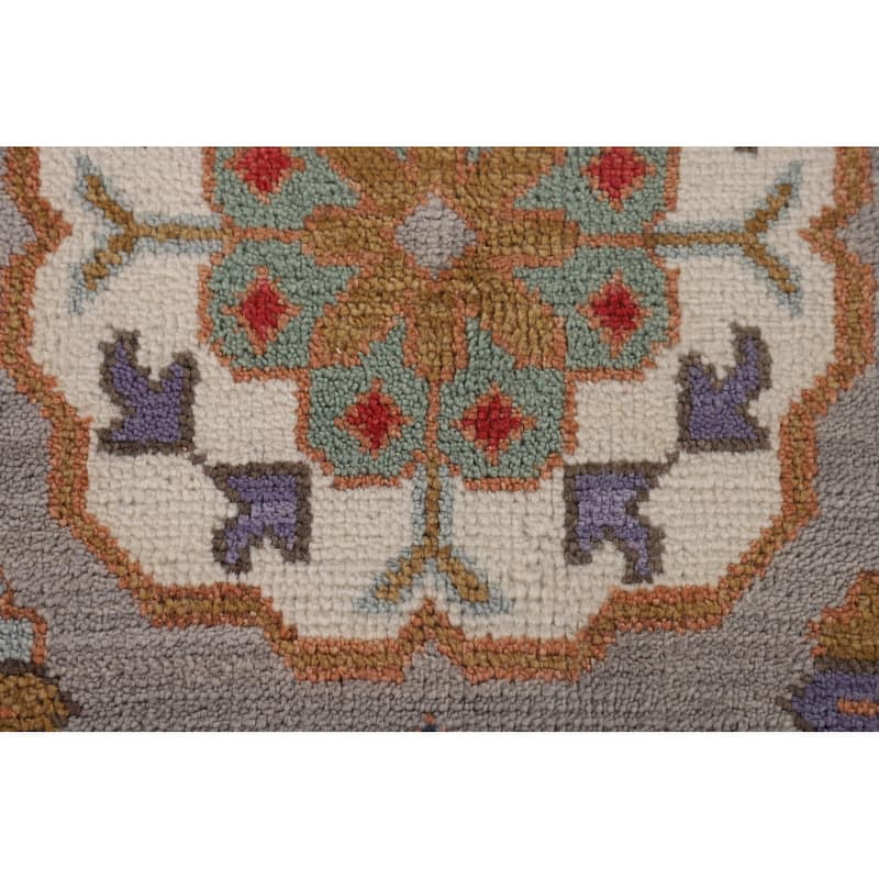 Transitional Oushak Oriental Area Rug Handmade Wool Carpet - 9'2" x 12'1"