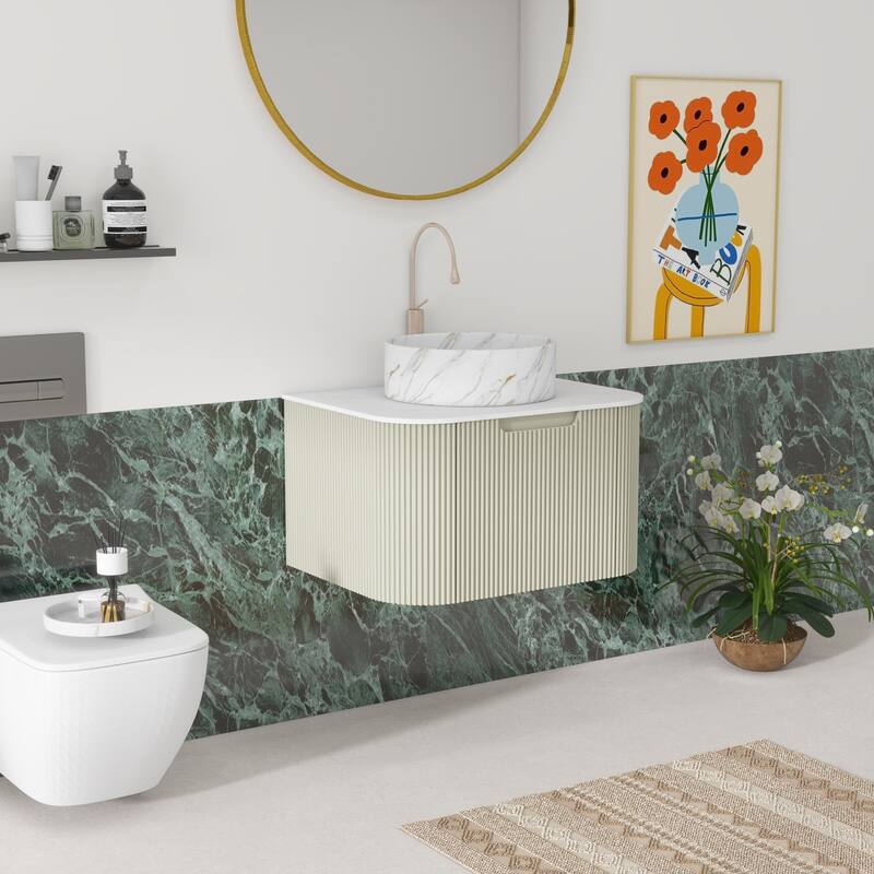 Wall Mounted Bathroom Vanity with Sink