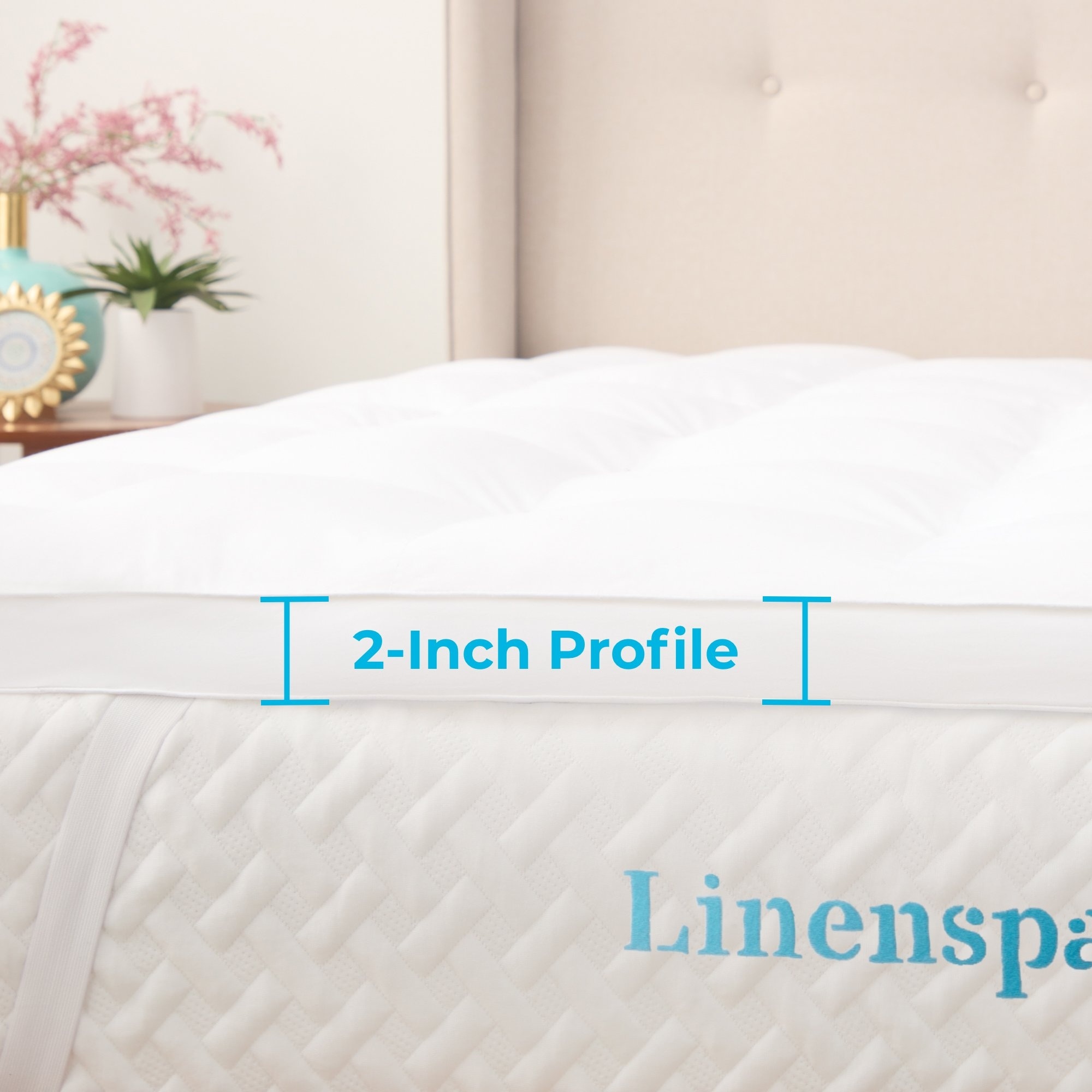 Linenspa Essentials 3-in D Cotton King Mattress Topper in the