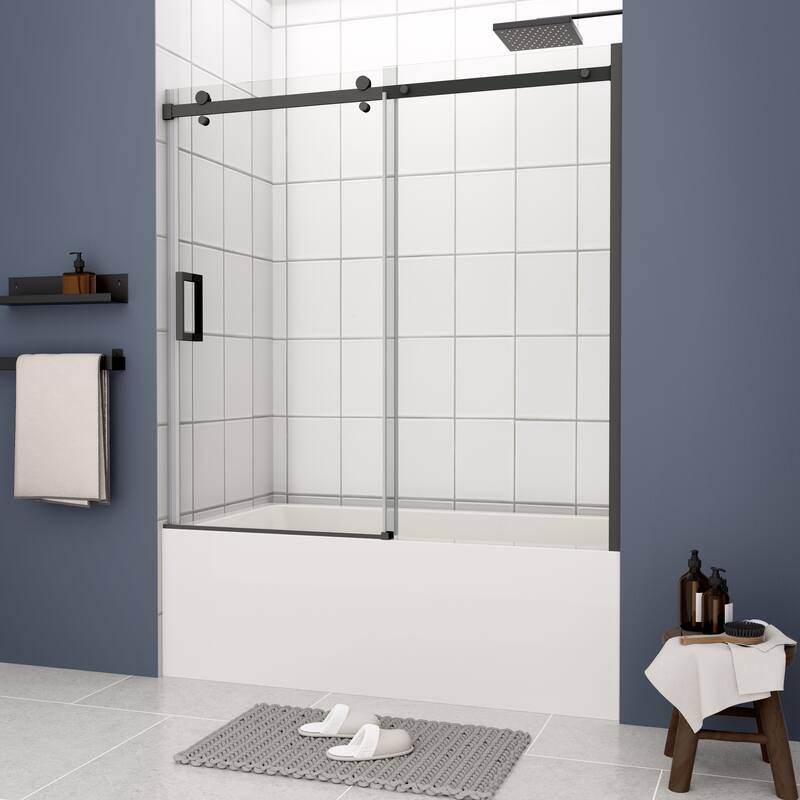 Bathtub shower door, sliding door, with 5/16" tempered glass