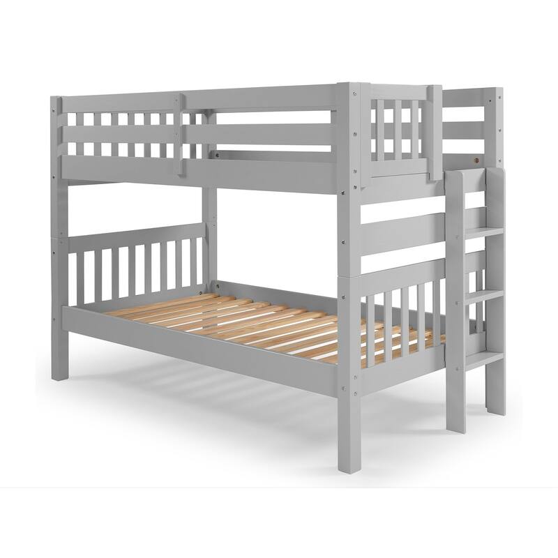 Taylor & Olive Trillium Twin over Twin Bunk Bed with End Ladder