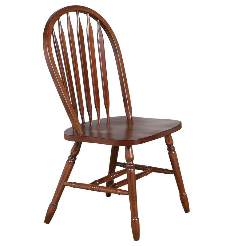Extendable Dining Set 60" Rectangular Table, 5 Piece Retro Arrowback Chairs, Butterfly Leaf, Seats 4-6