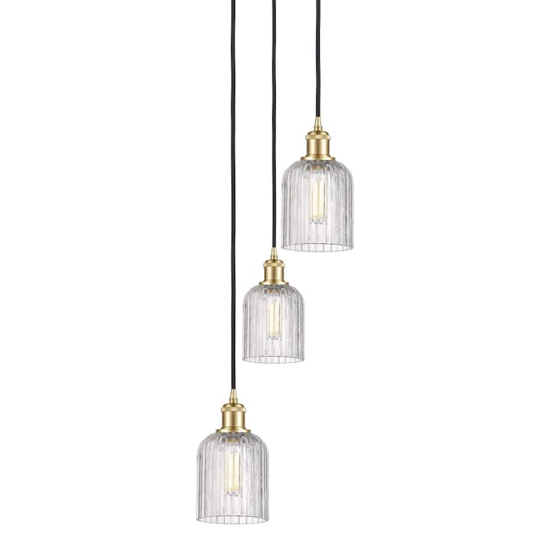 Innovations Lighting 113B-3P-28-12 Bridal Veil Pendant Bridal Veil 3 - Satin Gold / Clear