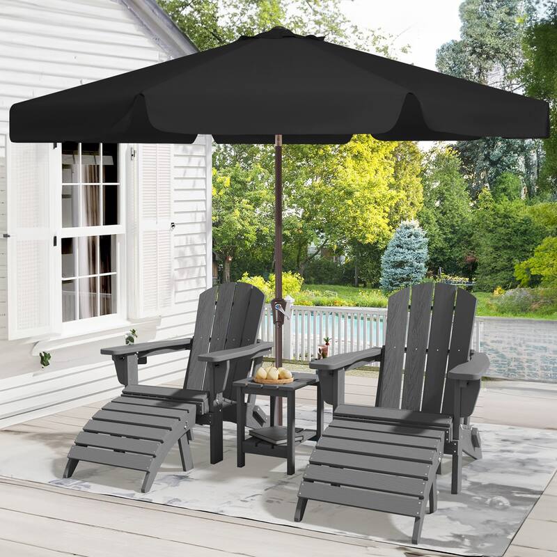 10ft Patio Market Umbrella with UV-Resistant and Sagging Edge Designed