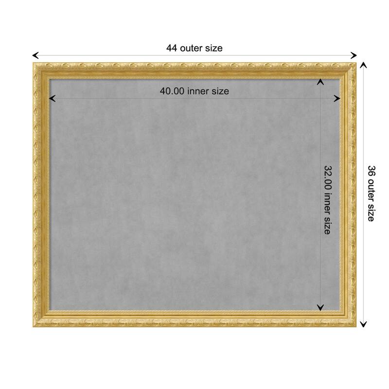 Amanti Art Versailles Gold Framed Magnetic Board - Board Size 40x32