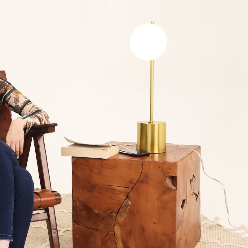 Luxe Glow Modern Brass Table Lamp