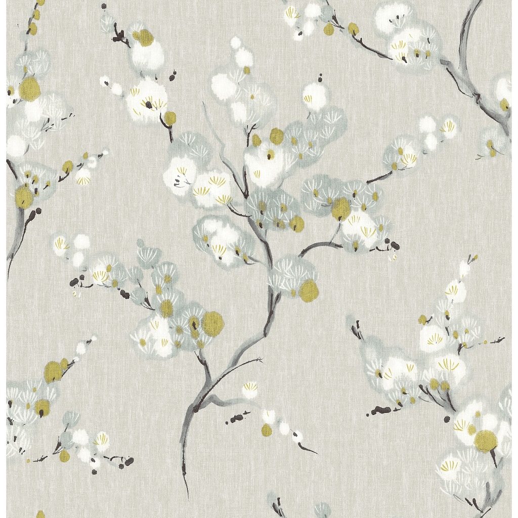 Flowers Keely Bliss Blue Floral 33' L X 20.5" W Wallpaper Roll