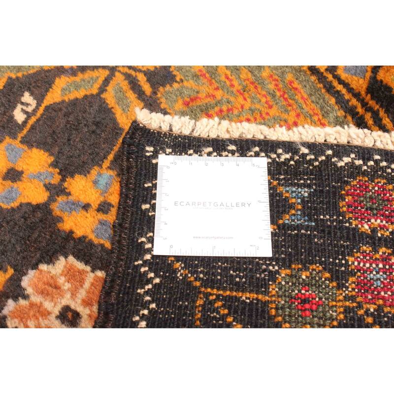 ECARPETGALLERY Hand-knotted Teimani Dark Brown Wool Rug - 3'2 x 4'11