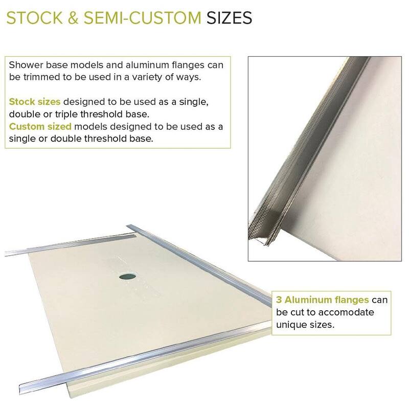 Transolid TRS_FZS4836C Trimslate 48" x 35-1/2" Rectangular Shower Base