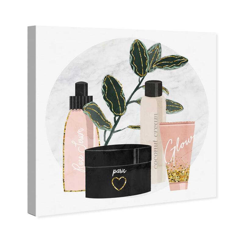 Wynwood Studio Fashion and Glam Skin Care Routine Pink and Light Pink Glam Wall Art Canvas Print