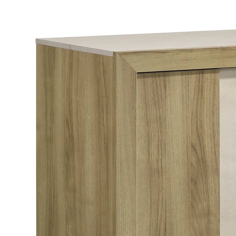 Amey TV Stand Media Cabinet, 2 Sliding Door, Shelves, Brown Driftwood