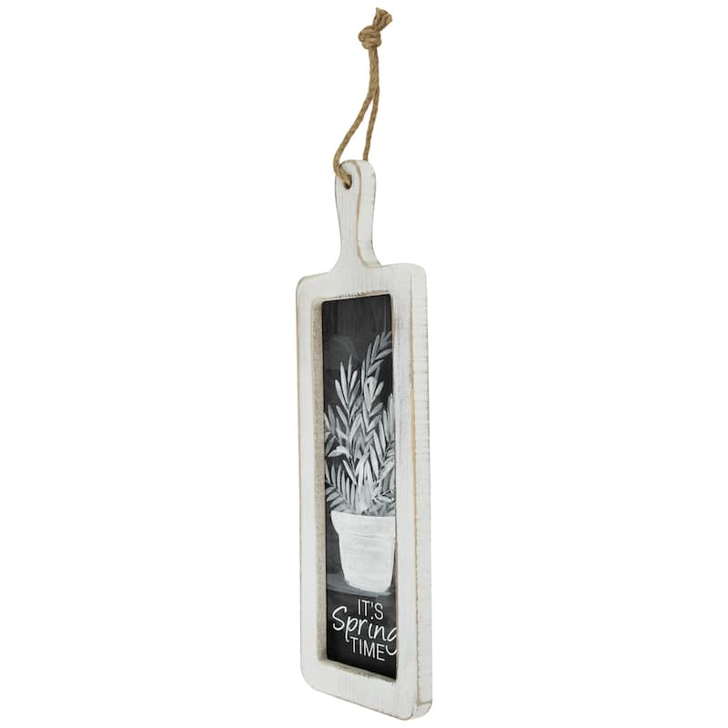 It's Spring Time Floral Cutting Board Wall Decoration - 10.5"