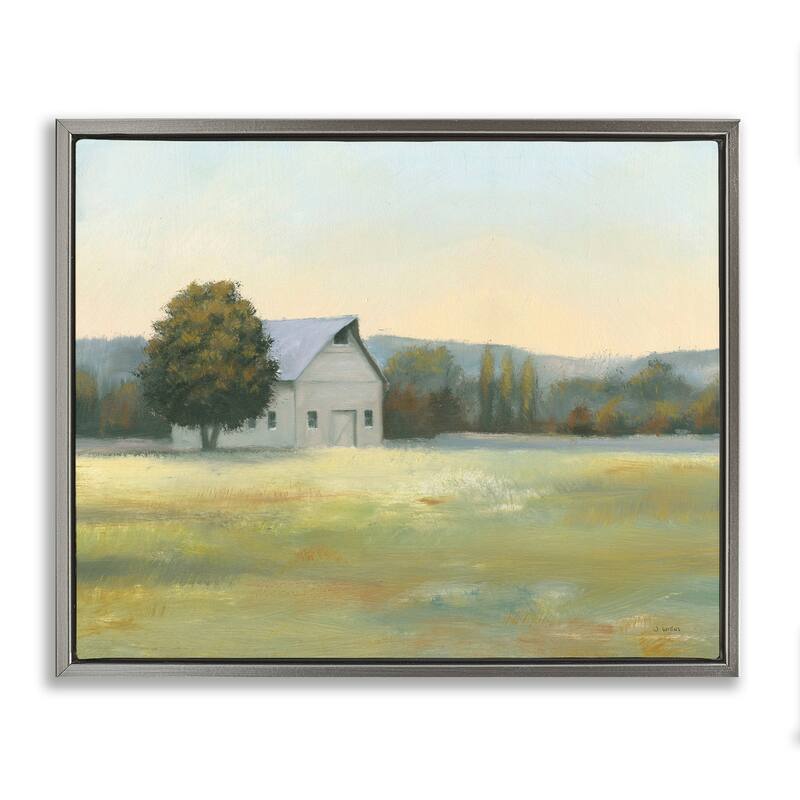 Stupell Rural Countryside Cottage Framed Floater Canvas Wall Art Design by James Wiens