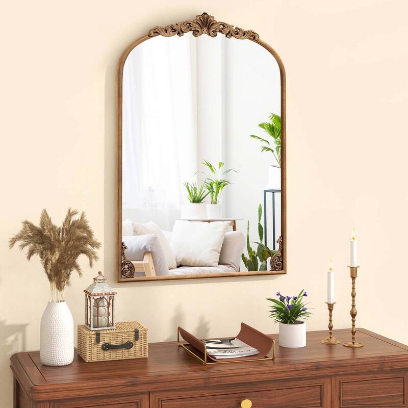 Costway 30" x 20"/36" x 24"/38" x 26" Gold Traditional Vintage Ornate - 36" x 24"