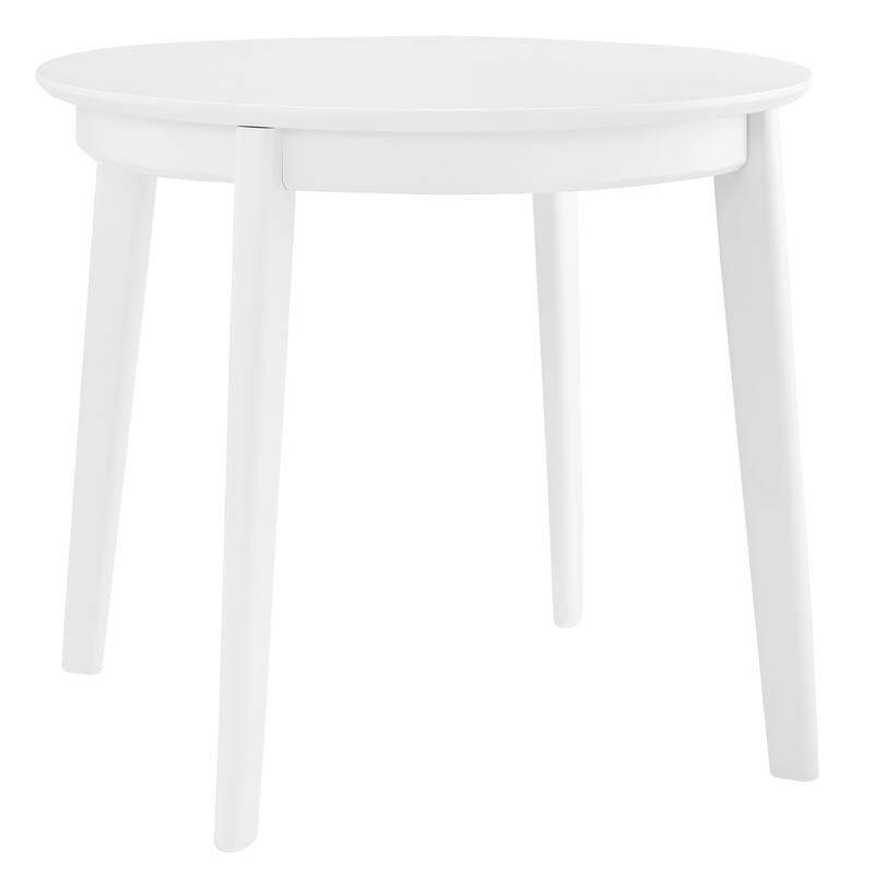 Atle Round Table in Matte Black - White